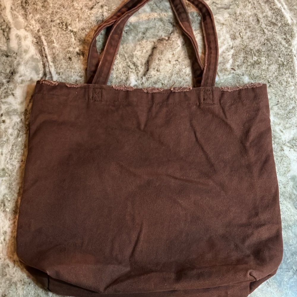 🇺🇸4 For $20 UO Smile Patch Distressed Canvas Tote Bag - Picture 4 of 5
